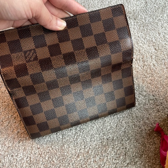 Authentic LOUIS VUITTON Damier Ebene Portefeuille Sarah Long Wallet - Picture 9 of 12